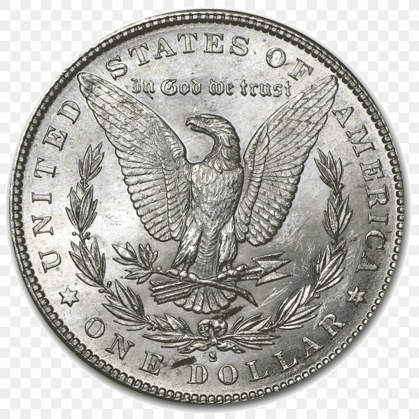 Dollar Coin Silver Morgan Dollar United States Dollar, PNG, 1000x1000px, Coin, Apmex, Canadian Silver Maple Leaf, Currency, Dime Download Free