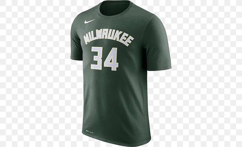 Sports Fan Jersey T-shirt Milwaukee Bucks Adidas Sleeve, PNG, 500x500px, Sports Fan Jersey, Active Shirt, Adidas, Brand, Clothing Download Free