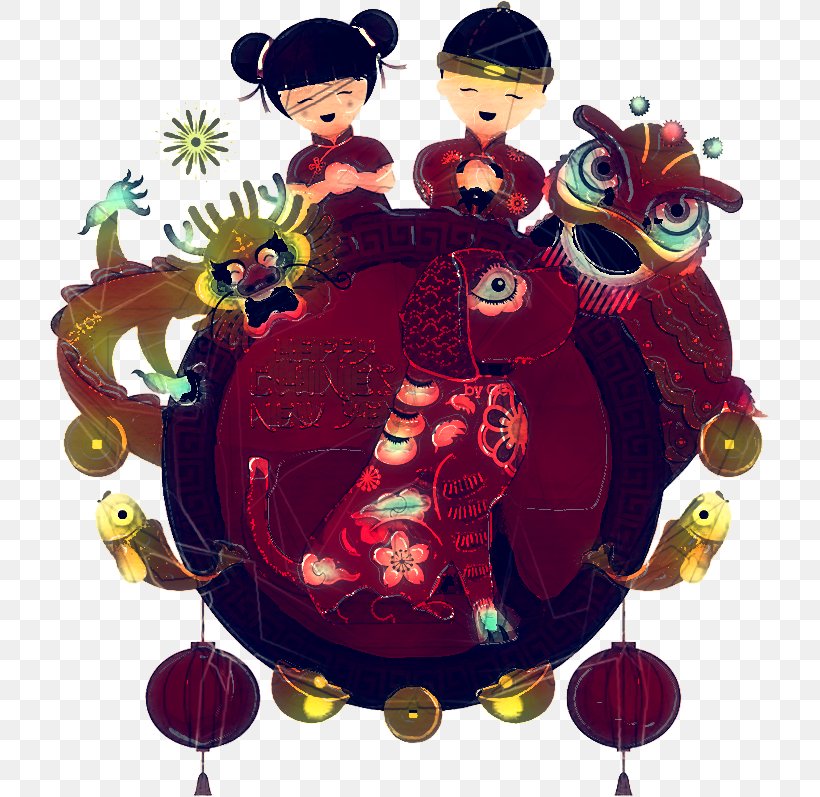 Chinese New Year Lion Dance Cartoon, PNG, 720x797px, New Year, Art, Black Hair, Cartoon, Chinese New Year Download Free
