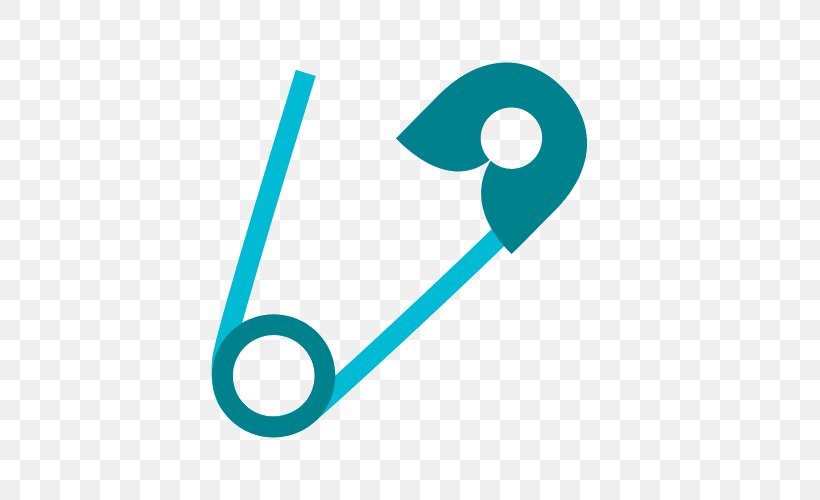Safety Pin, PNG, 500x500px, Safety Pin, Aqua, Brand, Clothing Accessories, Gratis Download Free