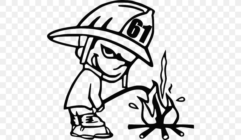 Bumper Sticker Decal Firefighter Fire Department, PNG, 500x477px, Sticker, Art, Artwork, Black, Black And White Download Free