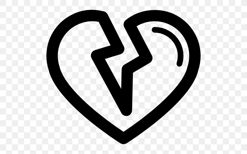 Heart, PNG, 512x512px, Heart, Area, Black And White, Brand, Broken Heart Download Free