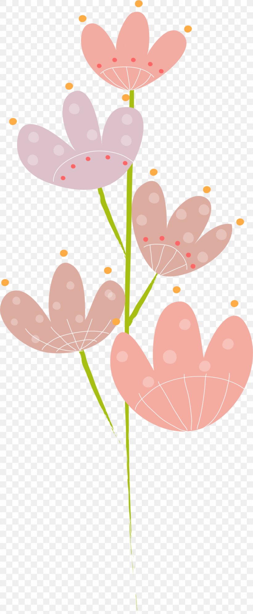 Flower Pink Vecteur, PNG, 834x2024px, Flower, Branch, Drawing, Flora, Floral Design Download Free