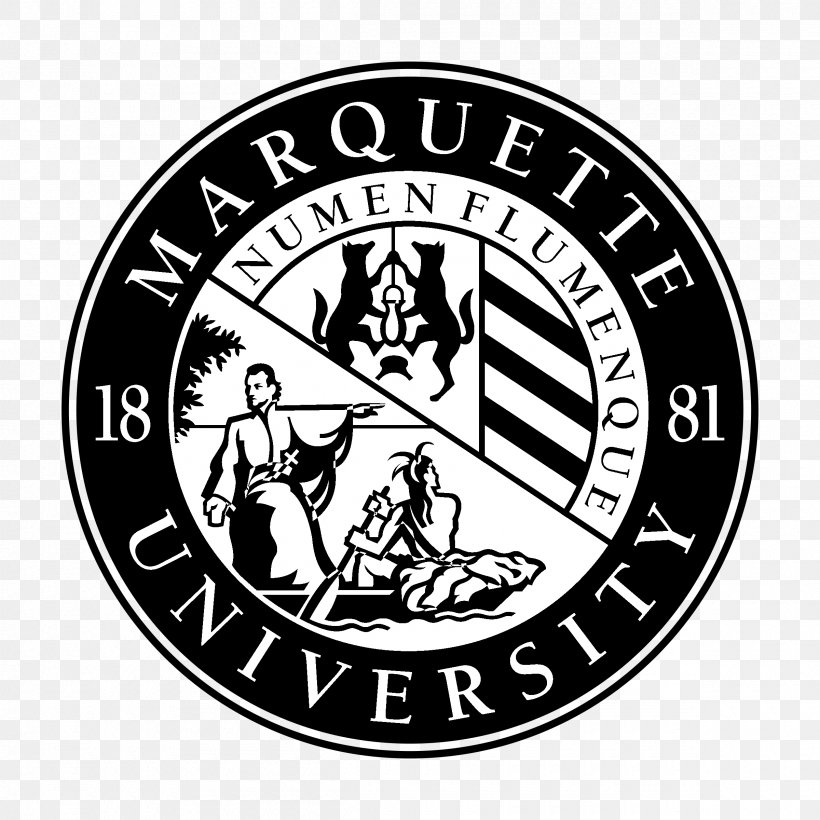 Marquette University Emblem Organization Badge Logo, PNG, 2400x2400px, Marquette University, Advertising, Badge, Black And White, Brand Download Free