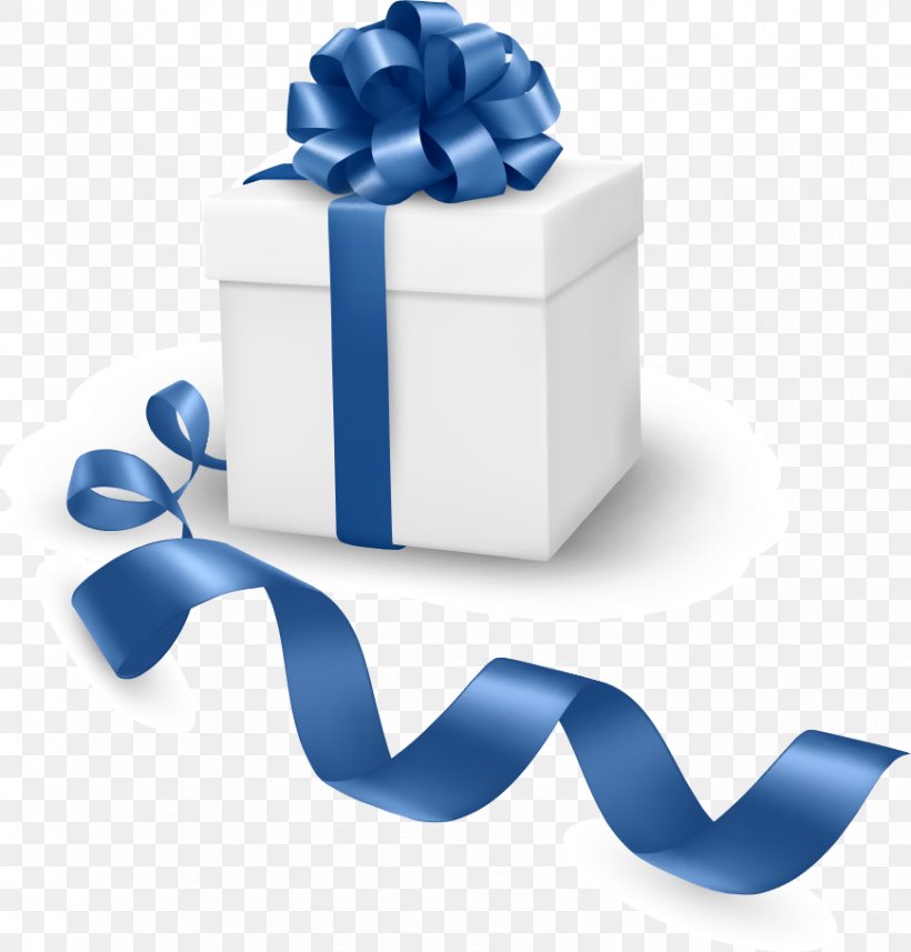 Ribbon Decorative Box Gift, PNG, 869x909px, Ribbon, Blue, Box, Decorative Box, Gift Download Free