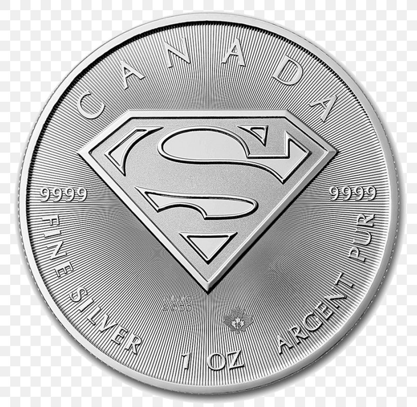 Superman Canada Bullion Silver Coin, PNG, 800x800px, Superman, Brand, Bullion, Bullion Coin, Canada Download Free