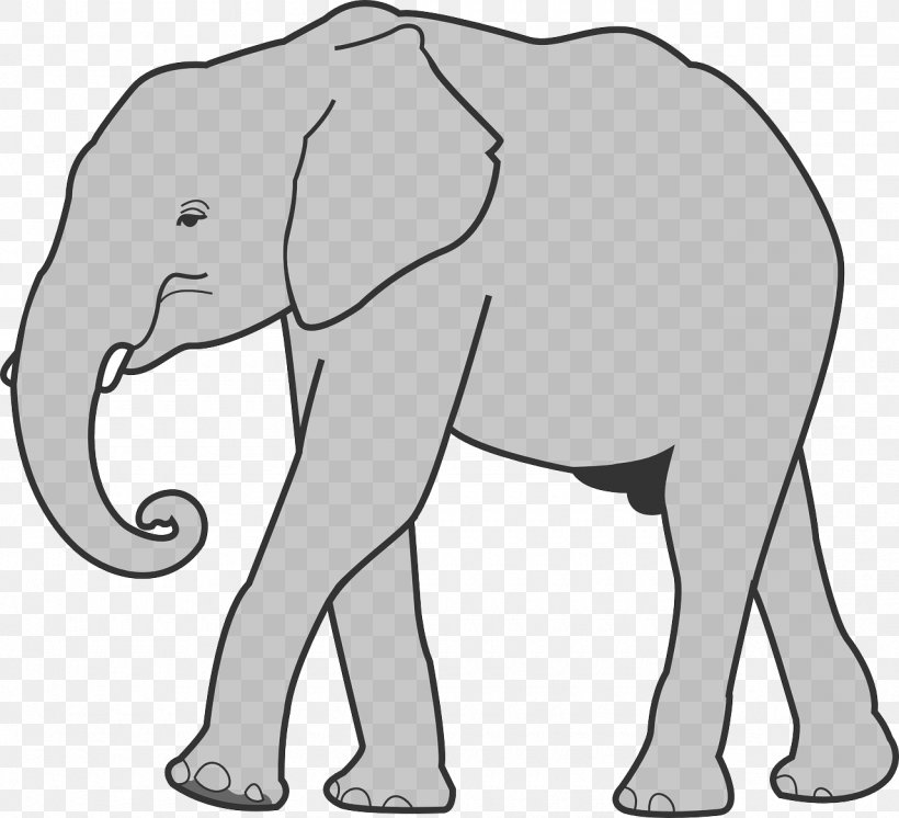 Indian Elephant African Elephant Clip Art, PNG, 1280x1165px, Indian Elephant, African Elephant, Area, Asian Elephant, Black And White Download Free
