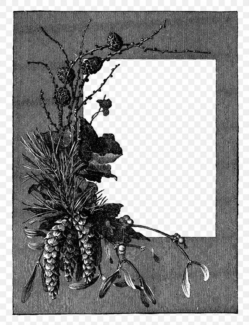 Picture Frame Clip Art, PNG, 1224x1600px, Picture Frame, Black, Black And White, Branch, Digital Data Download Free