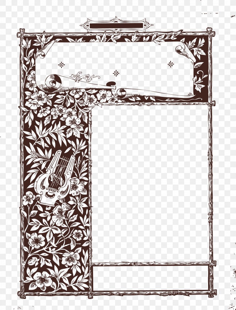 Picture Frame Pattern, PNG, 2156x2828px, Picture Frame, Area, Black And White, Monochrome, Monochrome Photography Download Free
