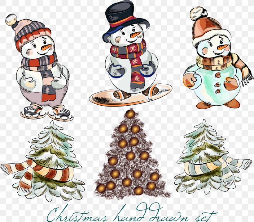 Christmas Tree Santa Claus Illustration, PNG, 935x820px, Christmas, Cartoon, Christmas Decoration, Christmas Ornament, Christmas Tree Download Free