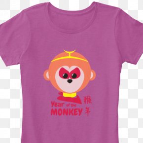 T-shirt - T-shirt Hoodie Bluza Monkey PNG