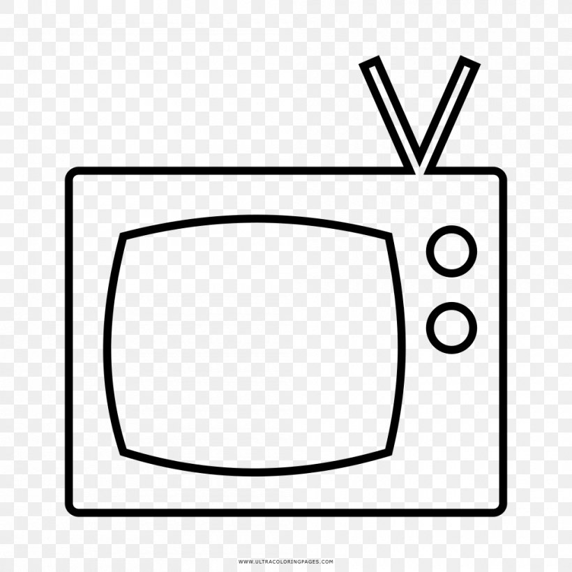 Television Drawing Black And White Coloring Book, PNG, 1000x1000px, Television, Area, Black, Black And White, Child Download Free
