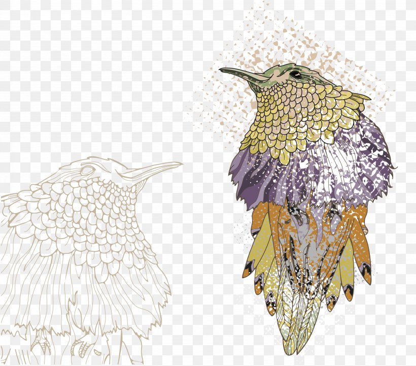 Paper Painting Gongbi, PNG, 3077x2709px, Paper, Beak, Bird, Creativity, Designer Download Free