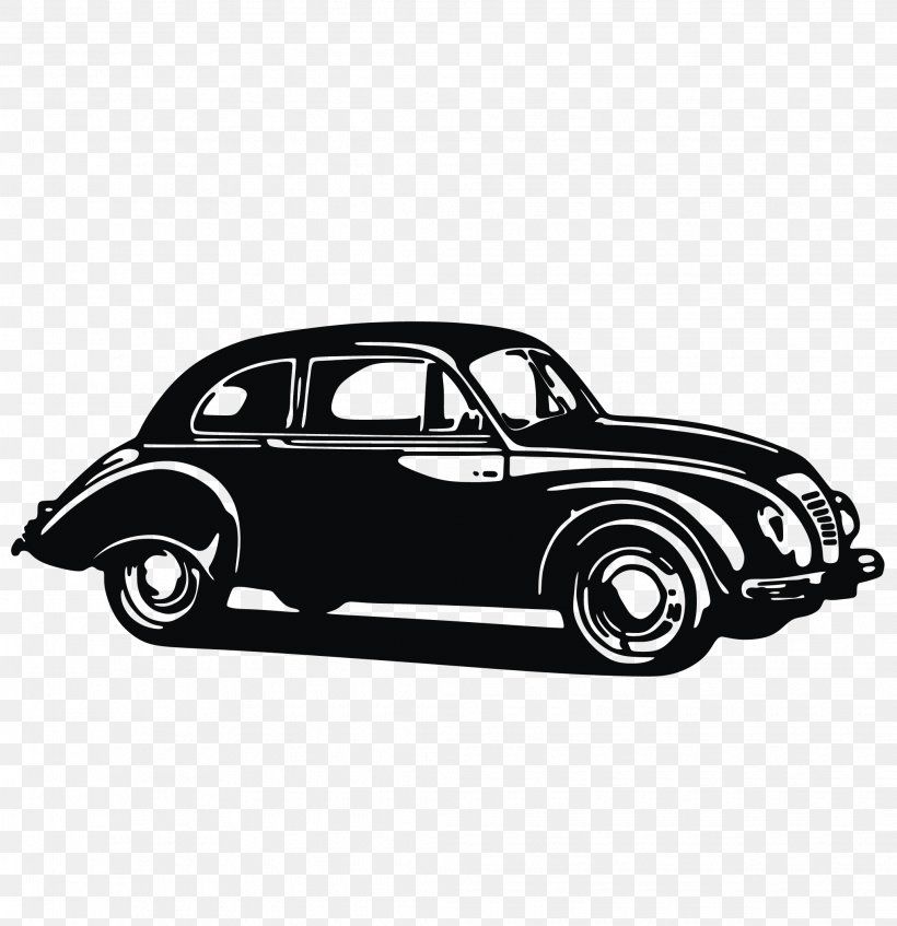 Vintage Car Sports Car Classic Car, PNG, 2065x2133px, Car, Antique Car, Automotive Design, Black And White, Brand Download Free
