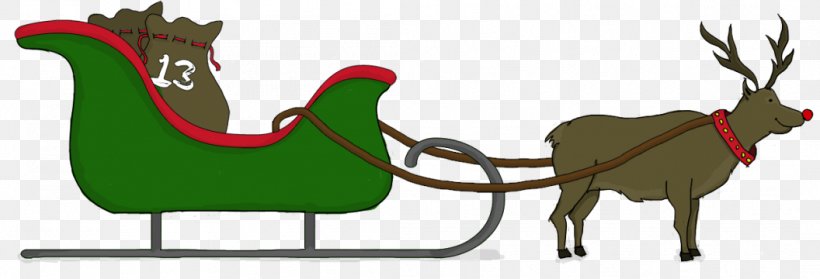 Santa Claus Clip Art Christmas Day Image, PNG, 1056x360px, Santa Claus, Christmas Day, Drawing, Fictional Character, Mode Of Transport Download Free