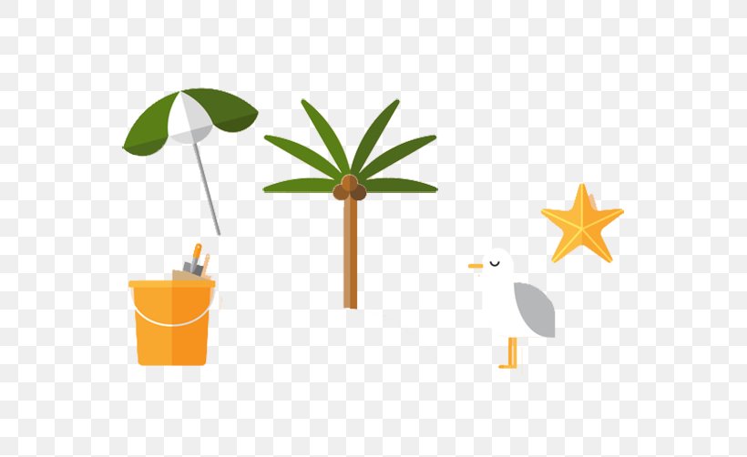 Beach Euclidean Vector Graphic Design, PNG, 717x502px, Beach, Coconut, Computer Graphics, Leaf, Plant Download Free