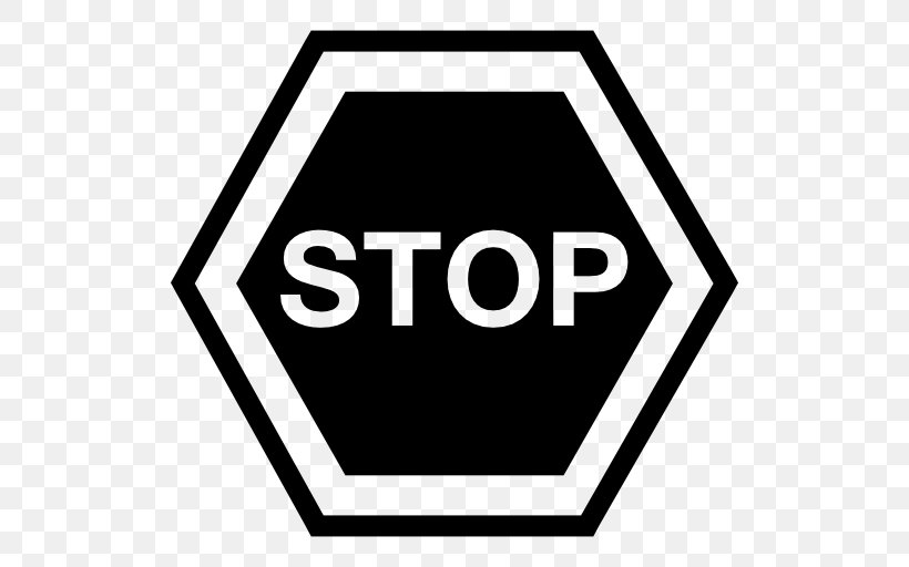 Pictogram Stop Sign Street Traffic Sign, PNG, 512x512px, Pictogram, Area, Black, Black And White, Brand Download Free