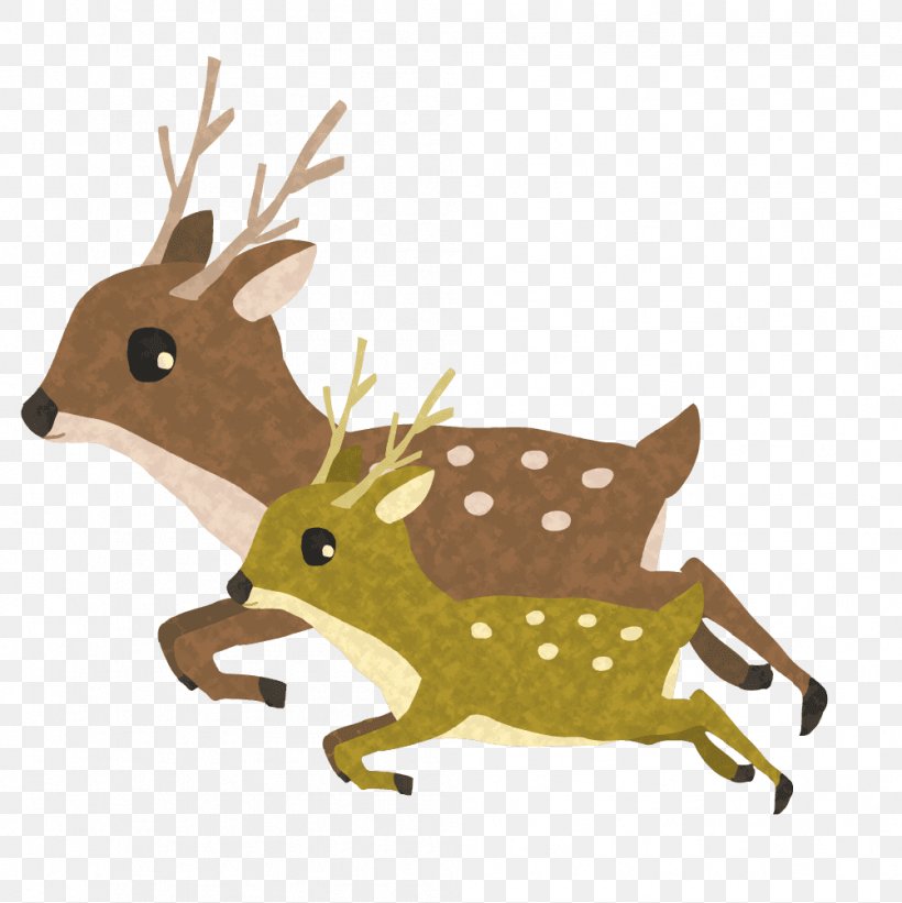 Reindeer Rabbit Illustrator, PNG, 1002x1004px, Reindeer, Animal, Antler, Bait, Cartoon Download Free