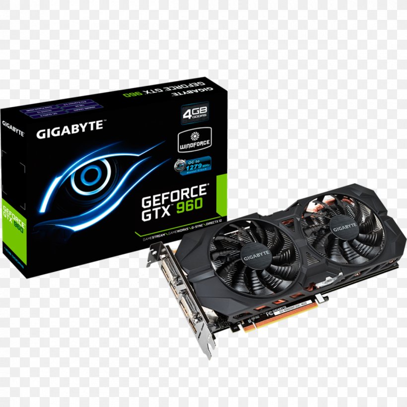 Graphics Cards & Video Adapters GeForce GTX 660 GDDR5 SDRAM Gigabyte Technology, PNG, 1200x1200px, Graphics Cards Video Adapters, Cable, Computer Component, Computer Cooling, Computer Hardware Download Free