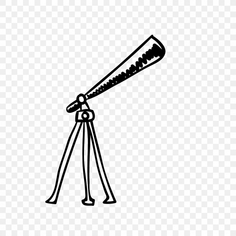 Telescope Euclidean Vector Download, PNG, 1000x1000px, Small Telescope, Area, Binoculars, Black, Black And White Download Free