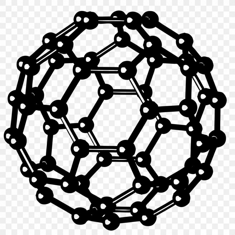 Buckminsterfullerene Diamond-like Carbon Carbon Nanotube, PNG, 1200x1200px, Fullerene, Allotropy, Amorphous Carbon, Auto Part, Black And White Download Free