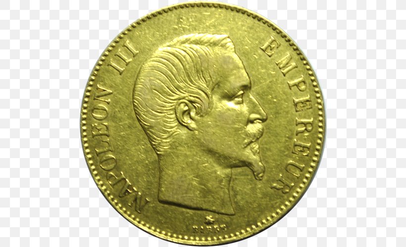 Gold Coin Napoléon France, PNG, 500x500px, Gold, Ancient History, Brass, Bronze, Coin Download Free