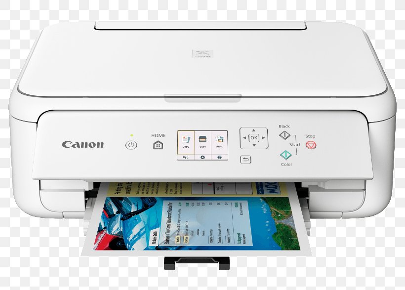 Paper Multi-function Printer Inkjet Printing Canon, PNG, 786x587px, Paper, Canon, Electronic Device, Electronics, Handheld Devices Download Free