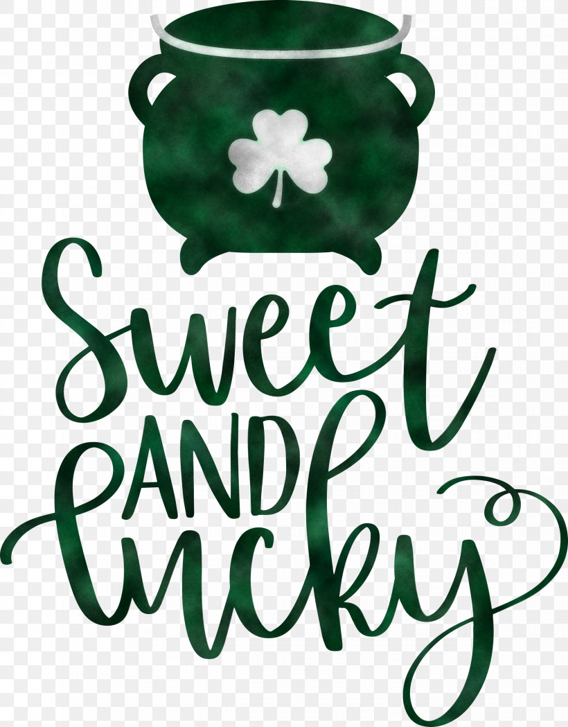 Sweet And Lucky St Patricks Day, PNG, 2344x3000px, St Patricks Day, Chemical Symbol, Chemistry, Drinkware, Logo Download Free