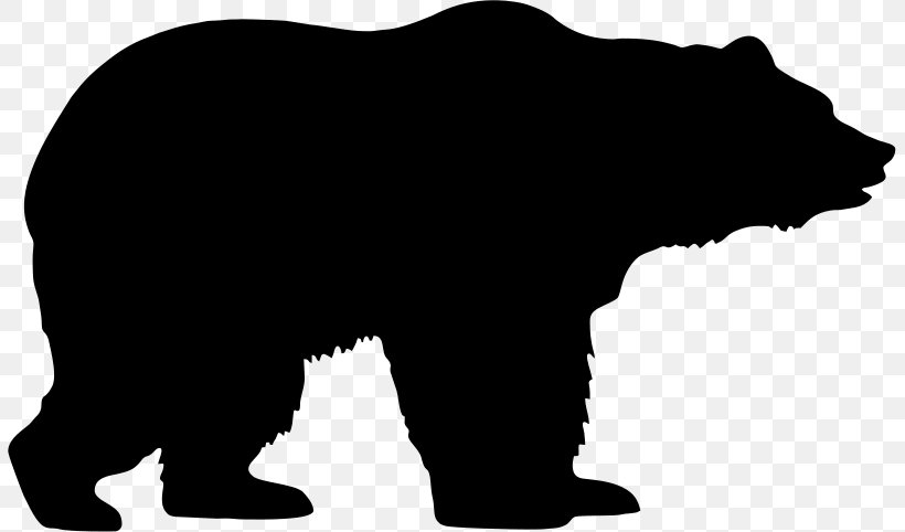 American Black Bear Clip Art Silhouette Polar Bear, PNG, 805x482px, Bear, American Black Bear, Animal Figure, Art, Brown Bear Download Free