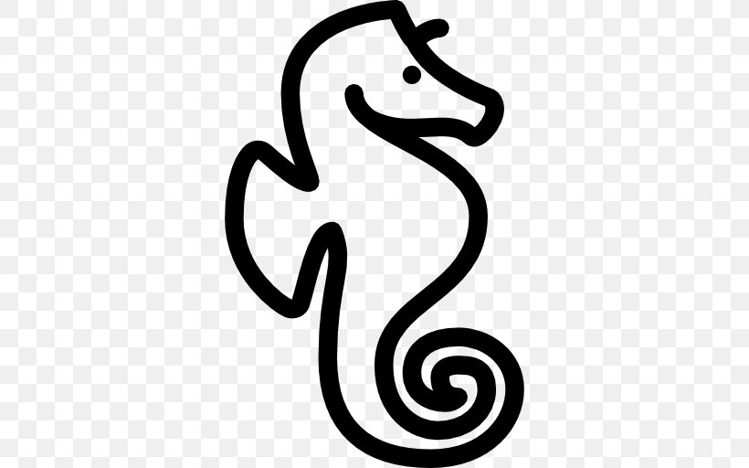 Seahorse Clip Art, PNG, 512x512px, Seahorse, Animal, Artwork, Beak, Black And White Download Free