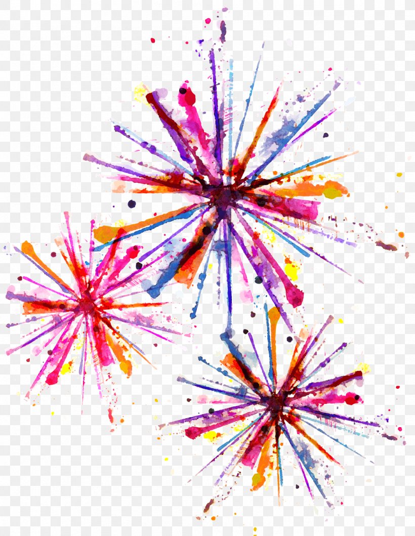 Vector Graphics Fireworks Stock Illustration Watercolor Painting, PNG, 1056x1364px, Fireworks, Drawing, Independence Day, New Year, New Years Eve Download Free