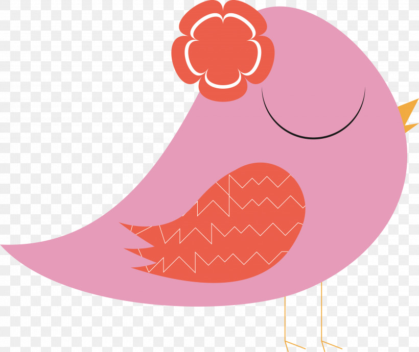 Pink M Line, PNG, 3000x2526px, Cartoon Bird, Cute Bird, Line, Pink M Download Free