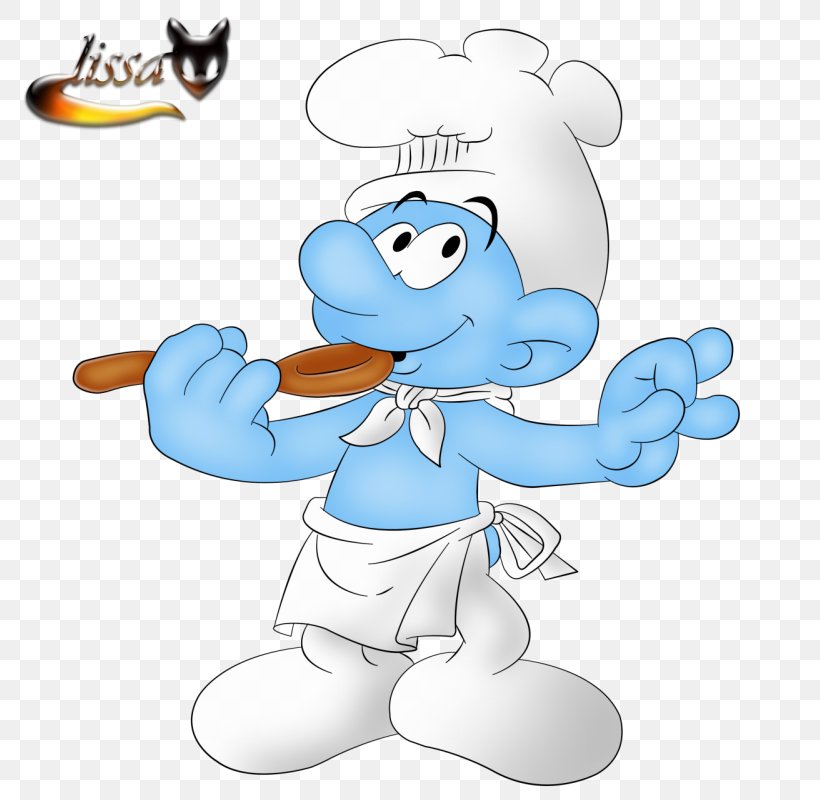 Clip Art Smurfette The Smurfs Cook Chef, PNG, 800x800px, Watercolor, Cartoon, Flower, Frame, Heart Download Free