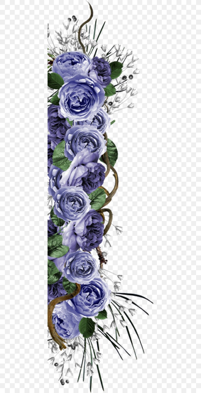 Floral Design Blue Rose Die Englischen Rosen Cut Flowers, PNG, 432x1600px, Floral Design, Art, Blue, Blue Rose, Cardmaking Download Free