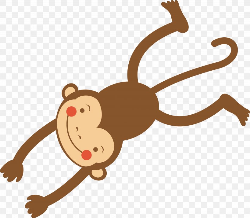 Monkey Cartoon Illustration, PNG, 3858x3358px, Monkey, Banana, Blueprint, Carnivoran, Cartoon Download Free