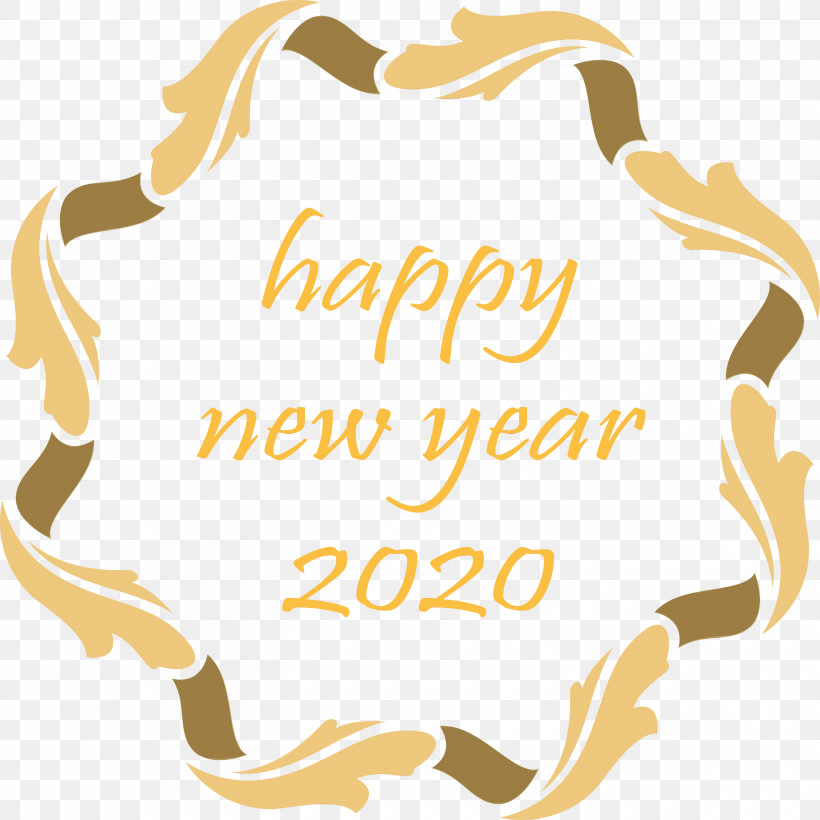 Text Font Label Beige Logo, PNG, 3000x3000px, 2020, Happy New Year 2020, Beige, Label, Logo Download Free