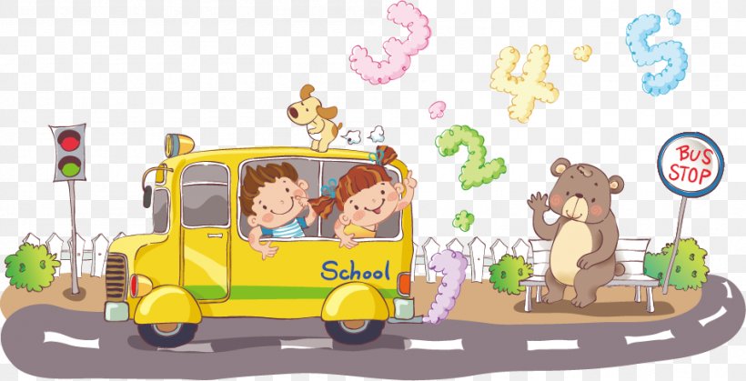 Bus Cartoon Illustration, PNG, 948x485px, Bus, Cartoon, Child, Play, Poster Download Free