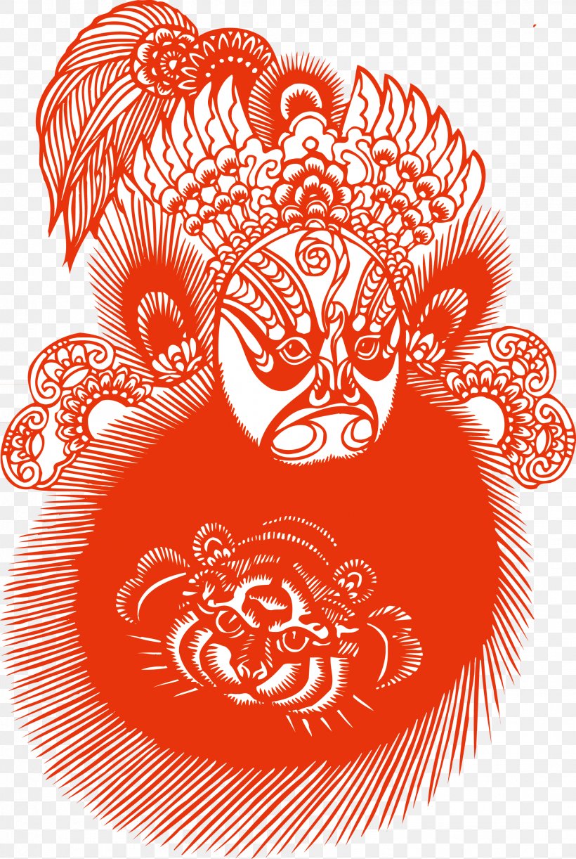 Peking Opera Chinese Opera Chinese Paper Cutting Art, PNG, 1978x2948px, Watercolor, Cartoon, Flower, Frame, Heart Download Free