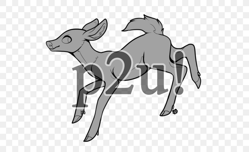 Reindeer Mule Antelope Horn, PNG, 545x500px, Watercolor, Cartoon, Flower, Frame, Heart Download Free