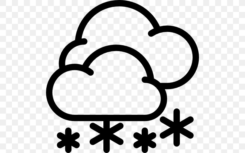 Snowflake Cloud Weather, PNG, 512x512px, Snow, Area, Artwork, Black And White, Blowing Snow Download Free