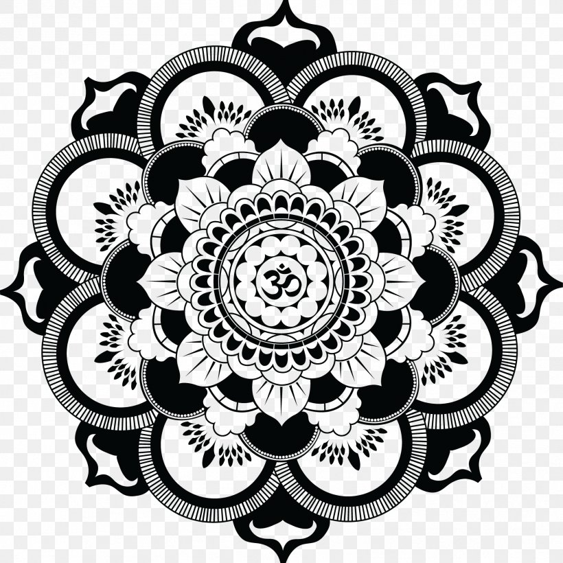 Mandala Padma, PNG, 1806x1806px, Mandala, Art, Black And White, Drawing, Flower Download Free