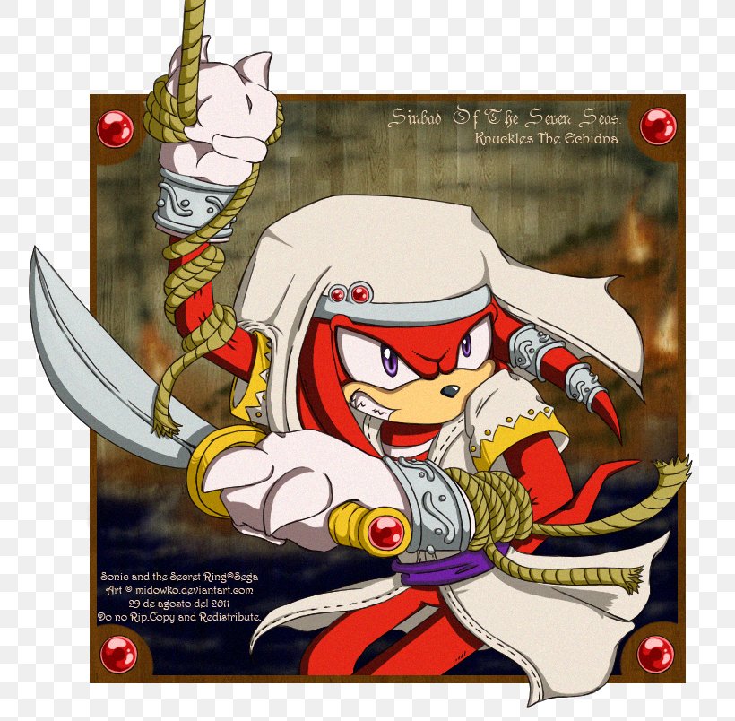 Knuckles The Echidna Sonic And The Secret Rings Sonic & Knuckles Tikal Rouge The Bat, PNG, 792x804px, Watercolor, Cartoon, Flower, Frame, Heart Download Free