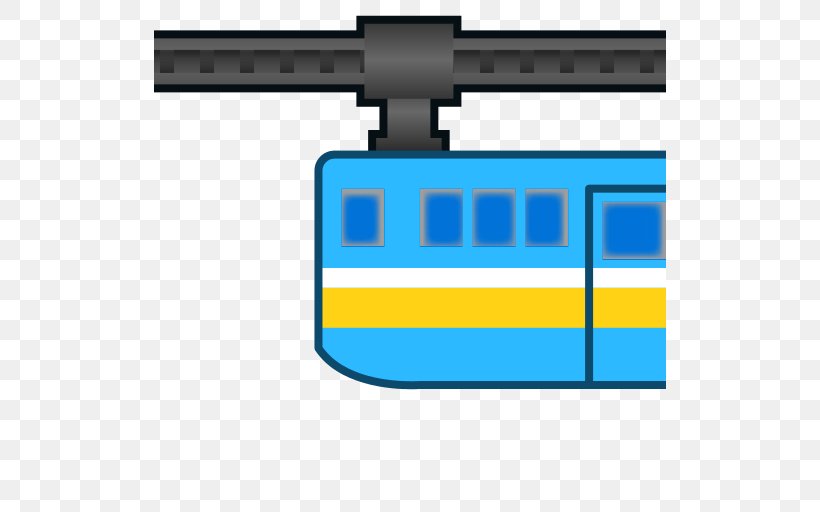 Rail Transport Suspension Railway Monorail Emoji Text Messaging, PNG, 512x512px, Rail Transport, Area, Blue, Brand, Elevated Railway Download Free