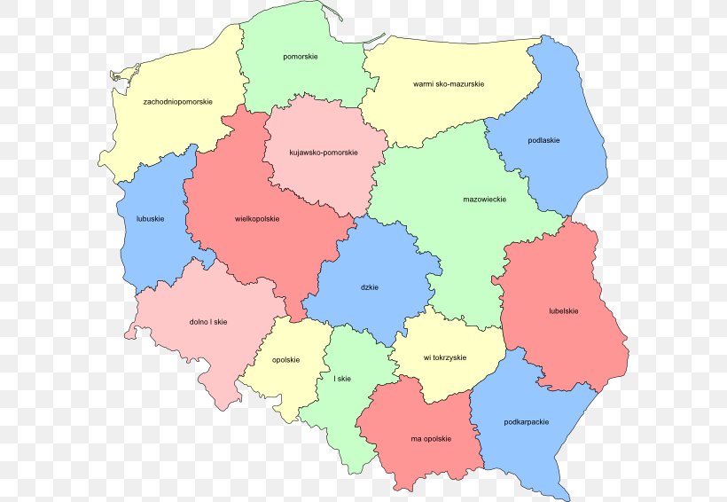 Voivodeships Of Poland Clip Art, PNG, 600x566px, Poland, Area, Contour Line, Ecoregion, Geography Download Free