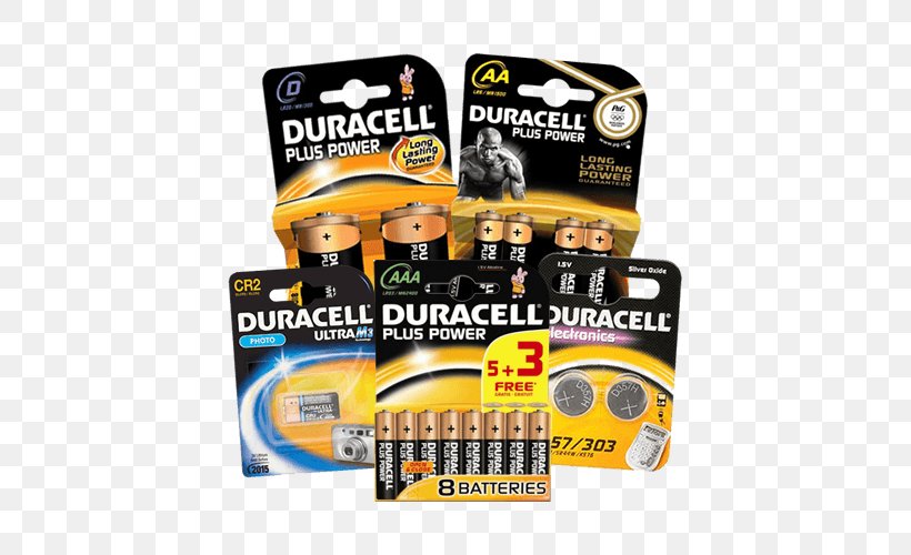 Electric Battery Alkaline Battery Duracell Flashlight Packaging And Labeling, PNG, 500x500px, Watercolor, Cartoon, Flower, Frame, Heart Download Free