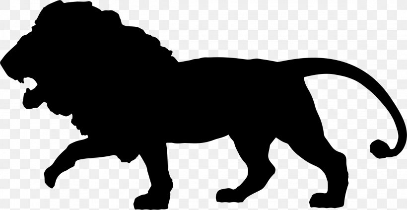 Silhouette African Wild Dog Lion Clip Art, PNG, 2336x1206px, Silhouette, African Wild Dog, Apex Predator, Big Cat, Big Cats Download Free