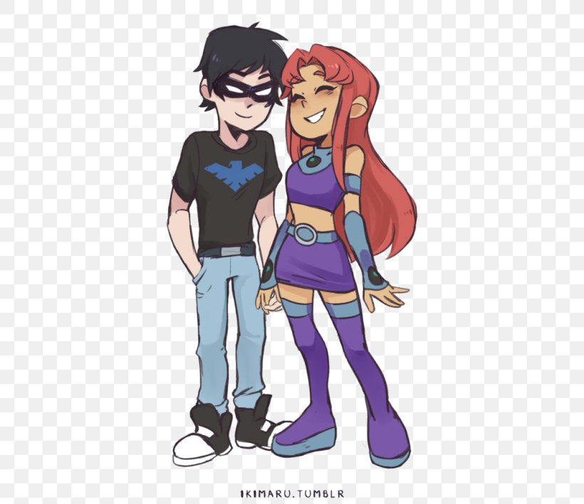 Starfire Robin Dick Grayson Nightwing Teen Titans, PNG, 500x709px, Watercolor, Cartoon, Flower, Frame, Heart Download Free