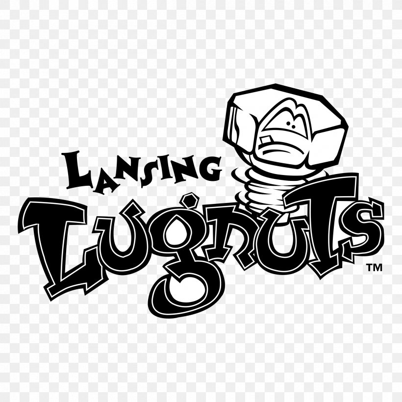 Lansing Lugnuts Cooley Law School Stadium Toronto Blue Jays Minor League Baseball, PNG, 2400x2400px, Lansing Lugnuts, Baseball, Black And White, Brand, Farm Team Download Free