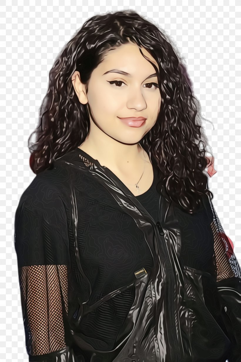 Alessia Cara Long Hair Celebrity Musician, PNG, 1632x2448px, Watercolor, Alessia Cara, Bangs, Black Hair, Brown Hair Download Free