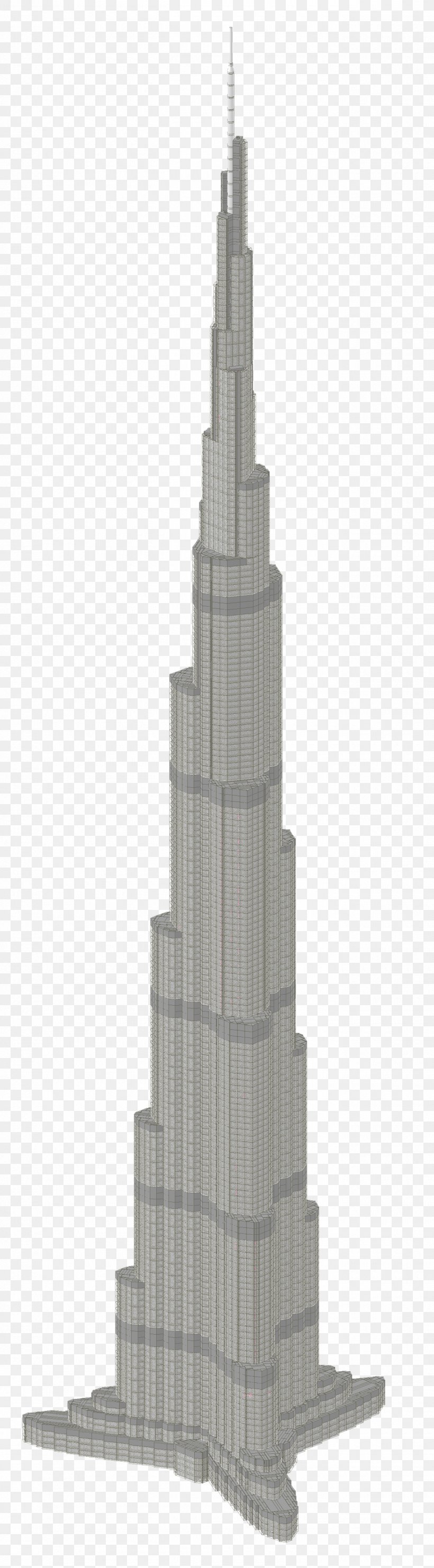 Burj Khalifa Steeple Black And White Skyscraper, PNG, 1300x4700px, Burj Khalifa, Architecture, Black, Black And White, Building Download Free